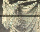 Fathers Day.Birthday gift,Map Prints. Book Pages.Beauty Woman ,Vintage Photo, Paper , home decor, buy 3 get 1 FREE.affordable art.collage