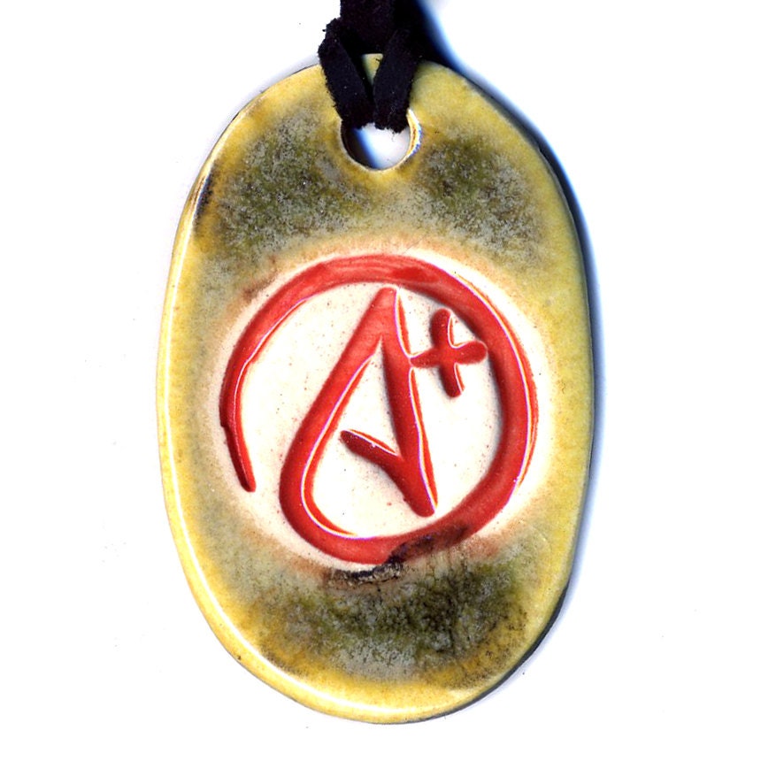 Atheist Plus Fundraiser Ceramic Necklace in Brown
