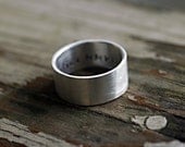 Wide Silver Band - 10mm - Simple Modern Smooth finish Ring - Unisex - Wedding band - Recycled EcoFriendly - custom personalized