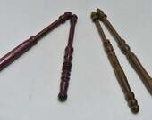Bobbin lace bobbins-Purpe heart and Walnut
