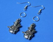 DIY earring Kit, One Dollar Deal, antique Tibetan silver tone, with snow man charm/dangle/drop, one set (item ID YDAS2783DT)