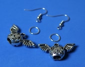 DIY earring Kit, One Dollar Deal, antique Tibetan silver tone, with Angel wing charm/dangle/drop, one set (item ID YDAS12853DT)