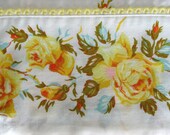 Texmade Shabby Yellow Cottage Rose Twin / Single Flat Bed Sheet
