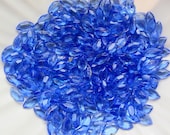 20 Vintage Sapphire Blue Navette Glass Gem Jewels XXX3