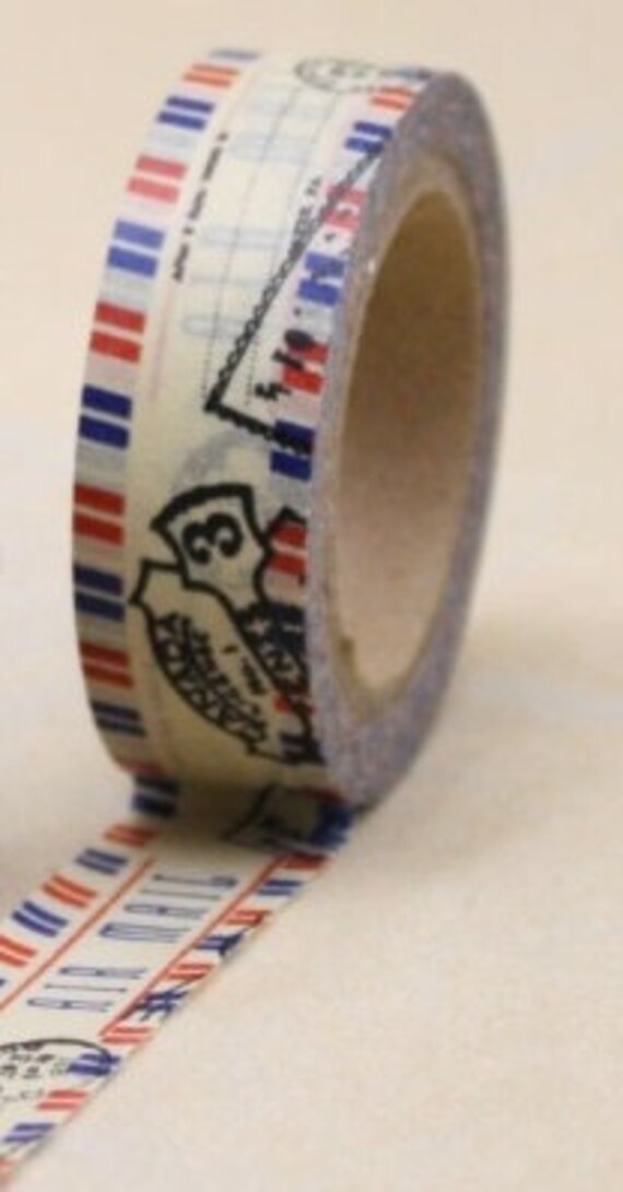 AirMail -- Washi Tape -- airmail, red/blue stripe Il_570xn