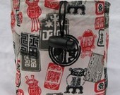 scroll seals and red dice bag