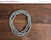 SALE 25% OFF long beaded necklace / blue bead necklace