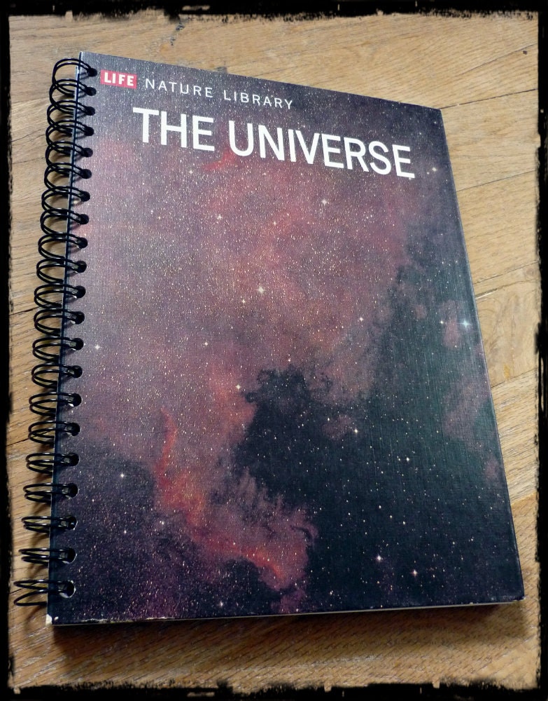 The Universe Vintage Book Upcycled into Journal