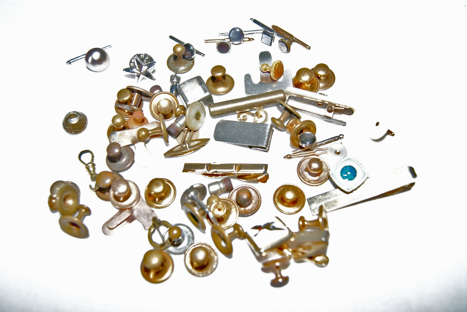 LOTS of Vintage Tie Tacks Bars Cufflinks Etc