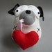Puddin' Don't  Plush - Puddin Don't have a heart on.  Bean bag style