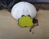 lotus blossom enamel necklace