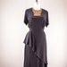 1940s crepe dress  Vintage 40s dress 40s peplum dress rayon old Hollywood size medium