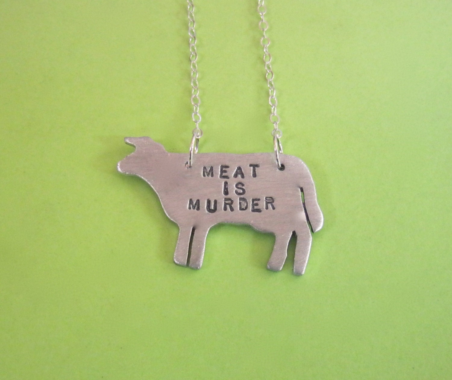 Meat is Murder Cow pendant