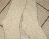 Hand Knitted Wool and Mohair Socks Men's Size 9-11 - Soft and Warm for FISHING, WALKING, HIKING - Indoor or Outdoor