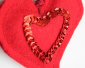 Red Heart, cashmere fabric, Charm. Karolina Stachowicz.