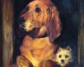 Custom pet portrait original 8 by 10 oil painting