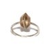Herkimer diamond ring in bronze & silver