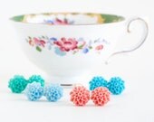 Dahlia Flower Stud Earrings - Choose Your Color