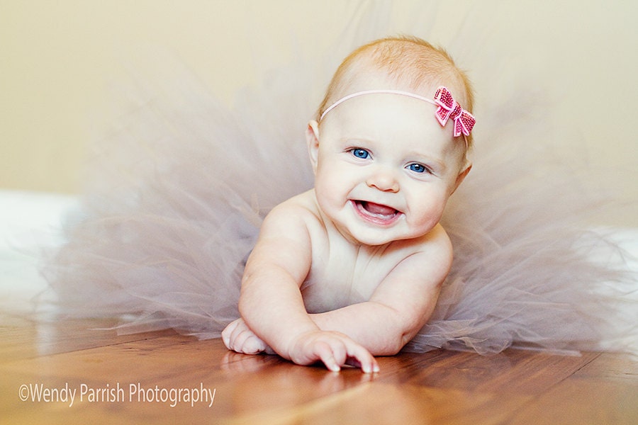 Girls Tutu Skirt -Ready to Ship - Toddler Baby 8" Pixie Tutu - White, Yellow, Orange, Purple, Lavender, Red, Blue, Pink, Green, Black, Brown