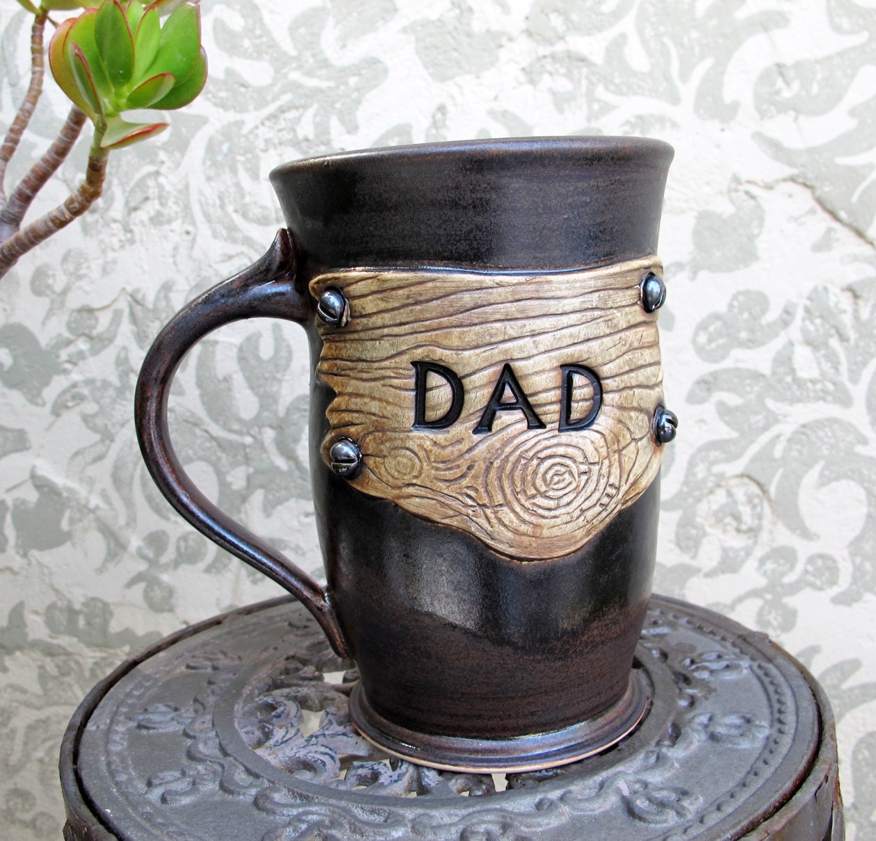 Rustic Mug for Dad on Father's Day - Great gift for someone in construction or carpentry