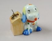 Vintage Beagle Dog Pincushion Lusterware Japan