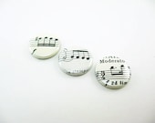 3 fridge magnets - vintage sheet music OOAK - magnabilities friendly