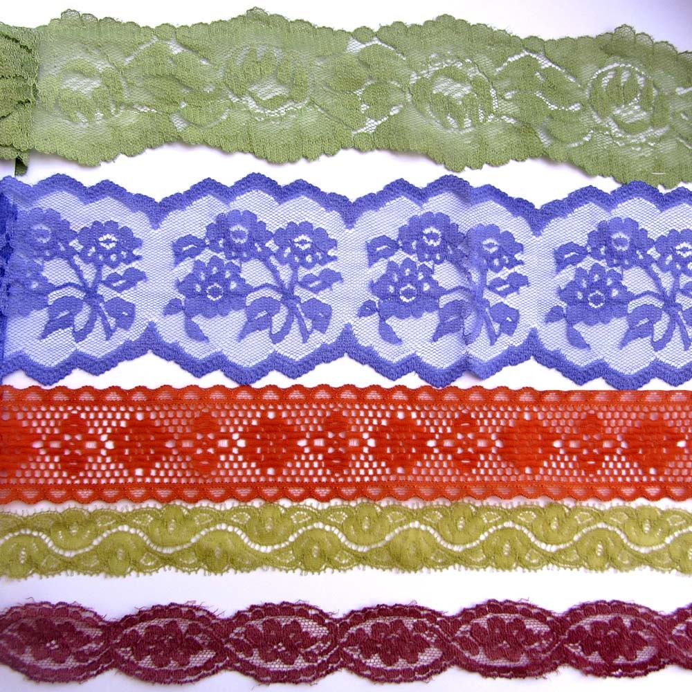 lace hand dyed mixed colours
