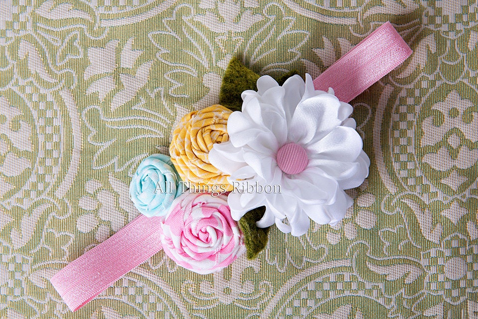 Dahlia and Blooms Headband Perfect for Spring