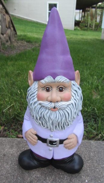 Garden Gnome in Purples