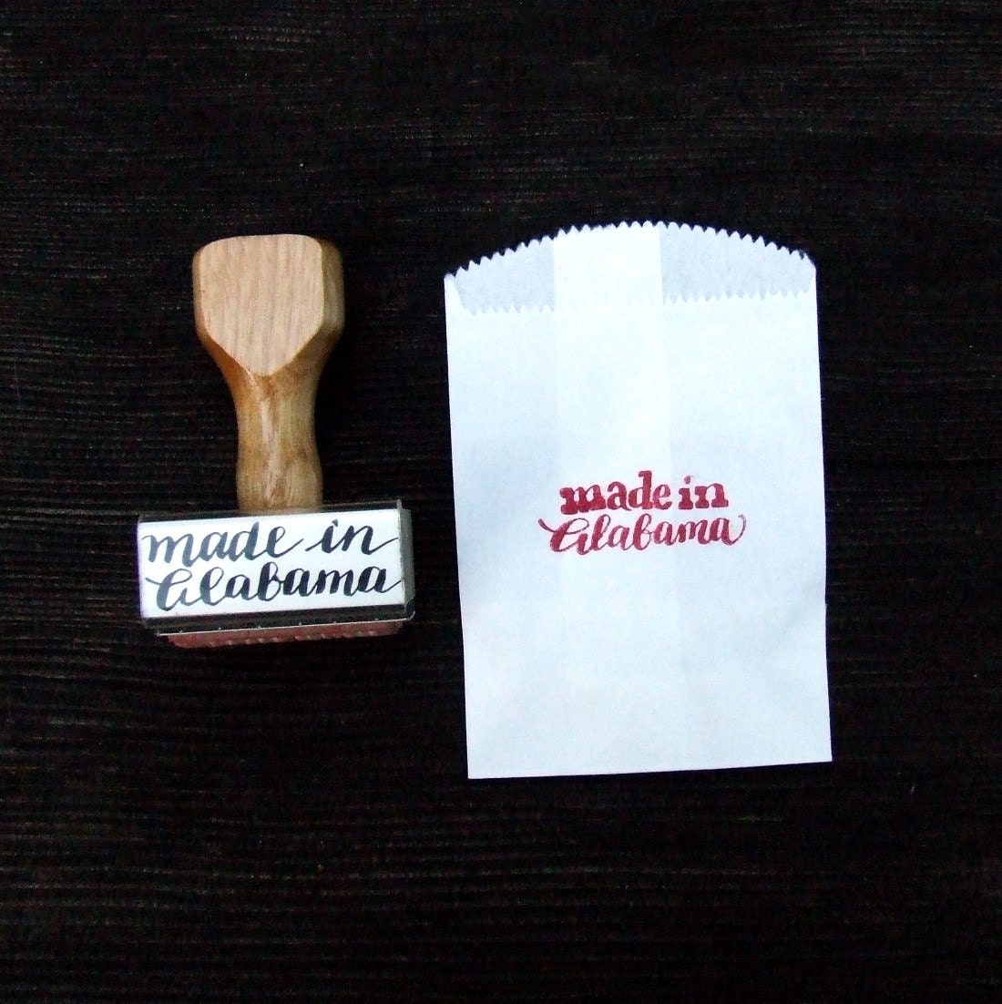 Made in Alabama // Rubber Stamp // Modern Calligraphy Stamp // Made in America