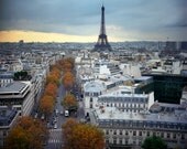 Paris Photograph - Paris - France - Eiffel Tower - Autumn - Wall Art - Home Decor - 8x8 Print