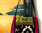 Fuchsia  gypsy bag with fringe