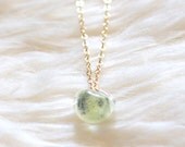 kerry in green - gold and glass necklace by elephantine