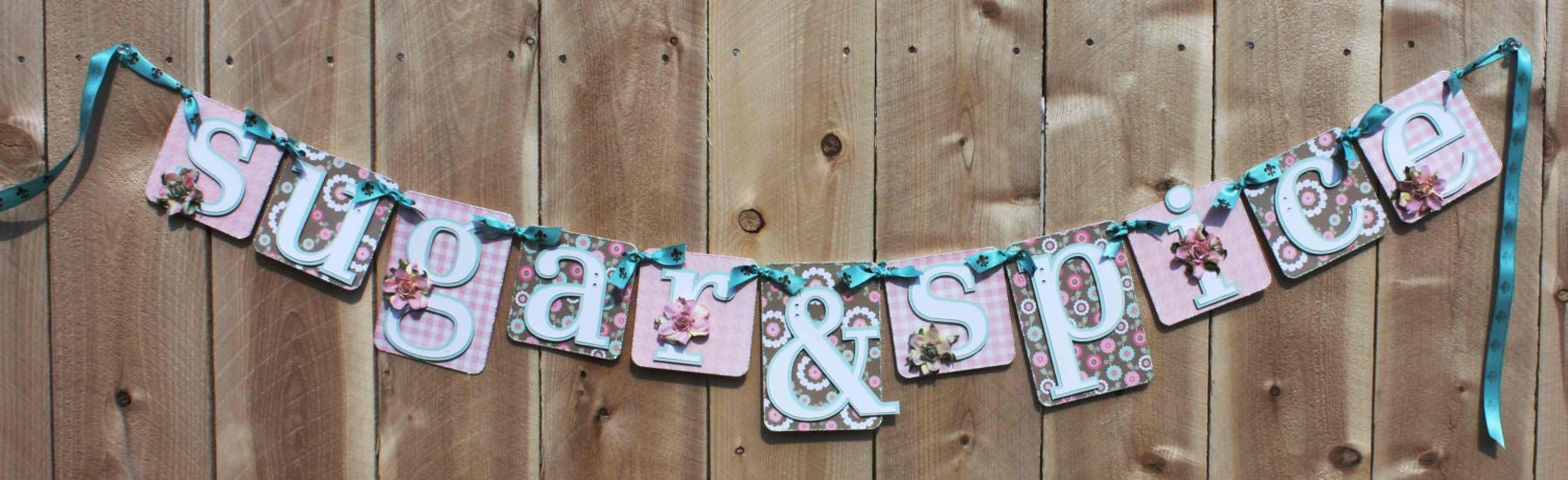 Baby Shower Party Banner - Baby Girl - Sugar & Spice Il_170x135