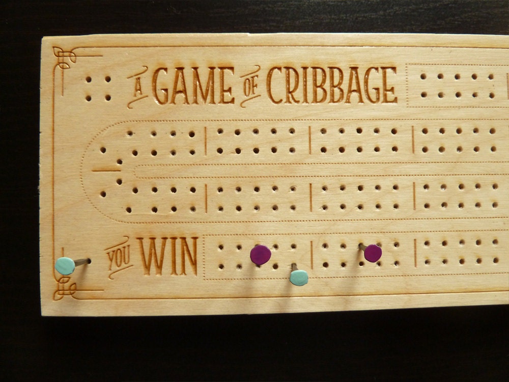 Wooden Cribbage Board
