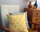 Sunny yellow chain link cushion cover