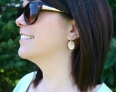 Sterling silver hammered and oxidized oval earrings
