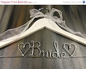 20% OFF SALE Bride Wire Hangers Bridal Hangers Wedding Dress Hangers Bridal Accessories Bride Coat Hangers Personalized Hangers