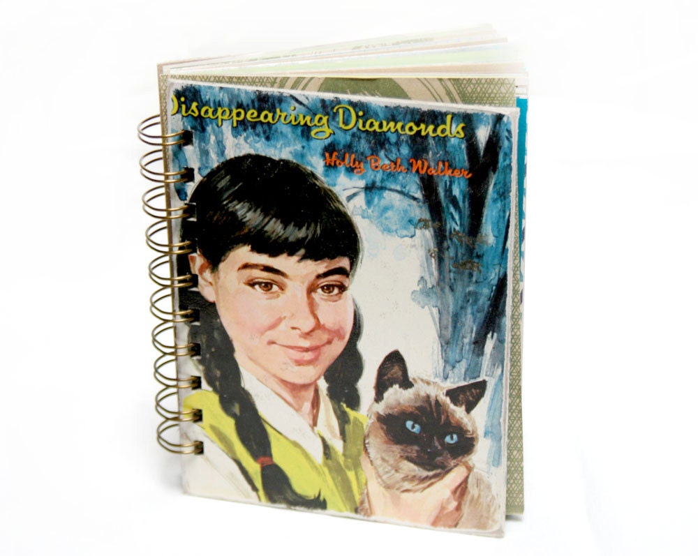 Disappearing Diamonds - Wire-Bound Recycled Art Journal