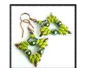 Beading Tutorial - Tri-Dangle Earrings - Super Duo and Rizo Beads