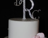Monogram Cake Topper 3 Letter Combo Any Letter From the Alaphabet A B C D E F G H I J K L M N O P Q R S T U V W