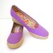1970s Browsabouts Lilac Purple Canvas Espadrilles New in Box NOS Vintage Size 8