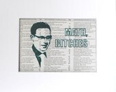 Nate Silver gocco print - MATH BITCHES - 5x7 dark green