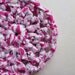 Upcycled Fabric Flower Coaster Trivet Hotpad Mat (hot pink and white)