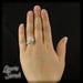 Moissanite and Diamond Engagement Ring with Matching Diamond Wedding Band - Diamond Alternative - LS1872