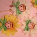 Daisy Girl Cupcake toppers Set of Six for Birthday Party or Alice in Wonderland Party