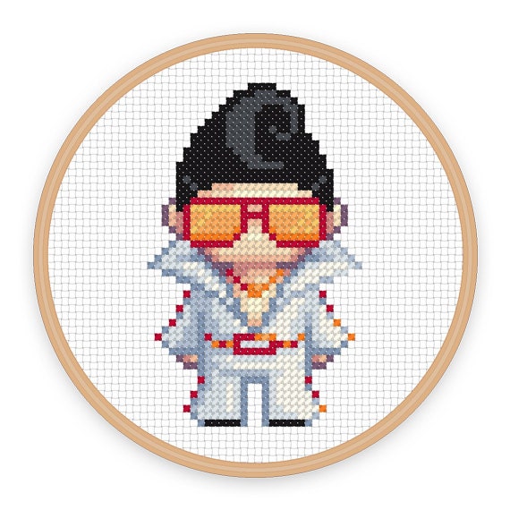 LEROY: a pixel art counted cross stitch pattern - digital download - printable pdf file