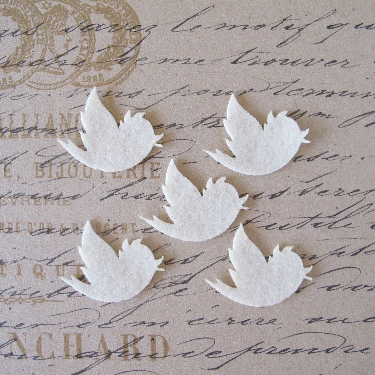 Felt birdies, twitter