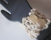 handspun cuff crochet WAR BRIDE