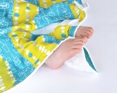 Small Patchwork Blanket with Minky for Baby Boy Monaluna (1)